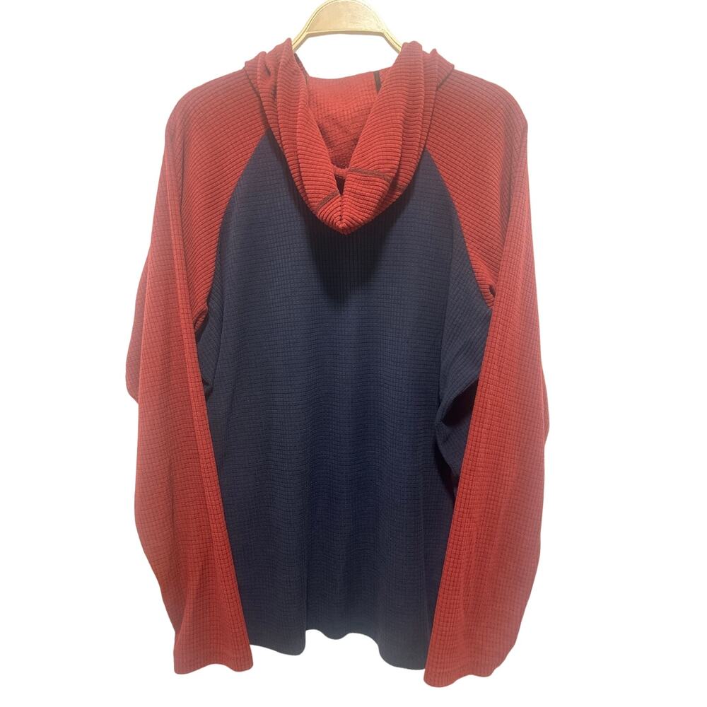 Melanzana Men's Recycled Polyester Made USA Color Block Navy Hoodie Sweater XL - Picture 2 of 5